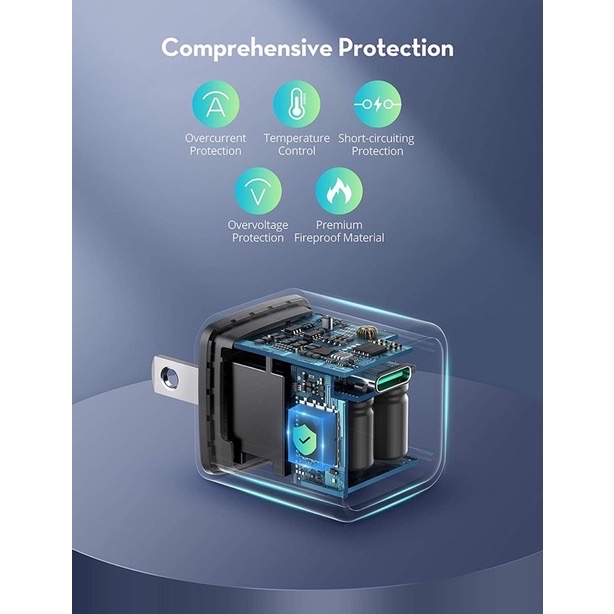 Củ Sạc RavPower 20w PD/QC/PPS - RP-PC150