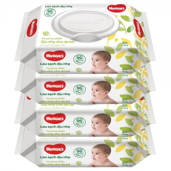 [HCM]Khăn ướt Huggies 64 miếng