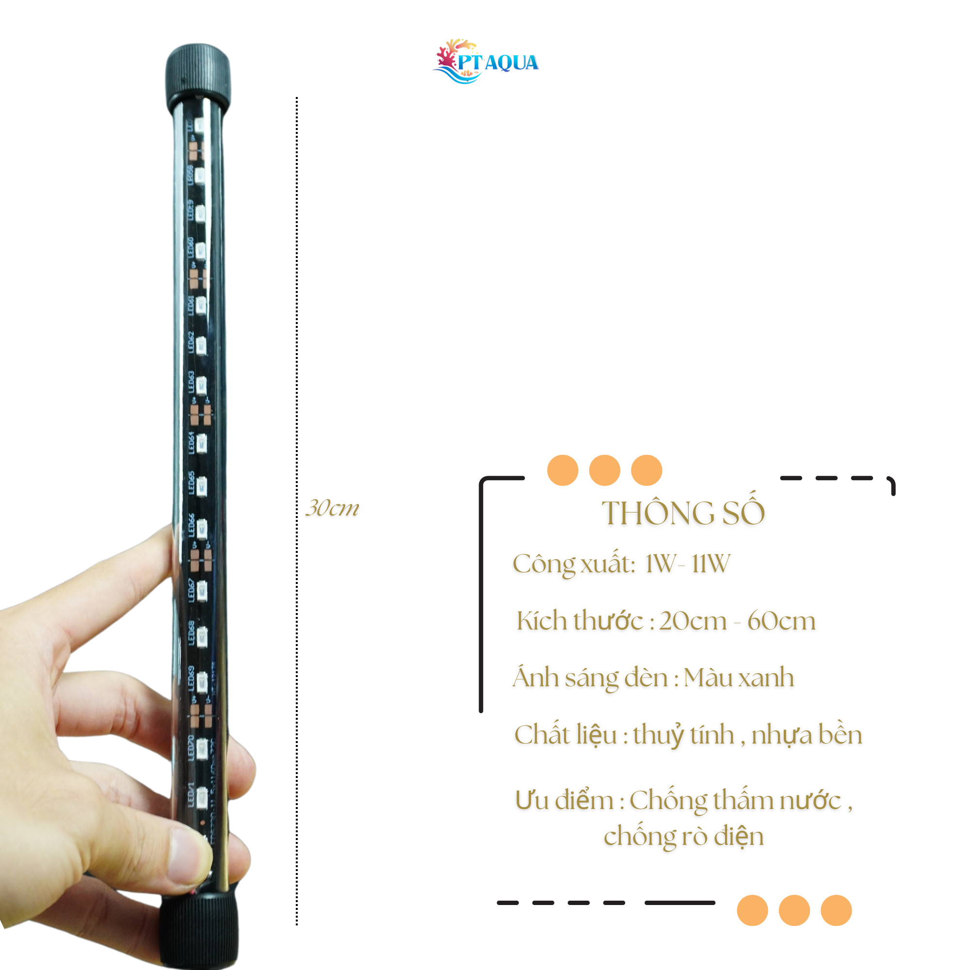 Đèn bể cá Blue xanh biển dành cho hồ cá cảnh