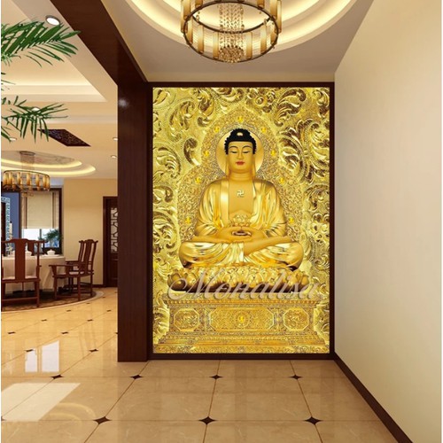 Tranh đính đá phật a di đà . kích thước: 70cm x 50cm