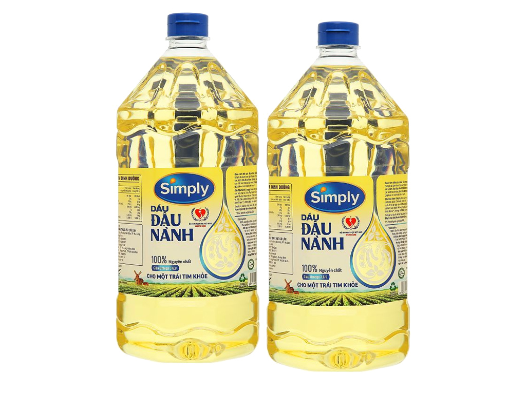 Dầu đậu nành Simply chai 2 lít - combo 2 chai - BAT MUOI