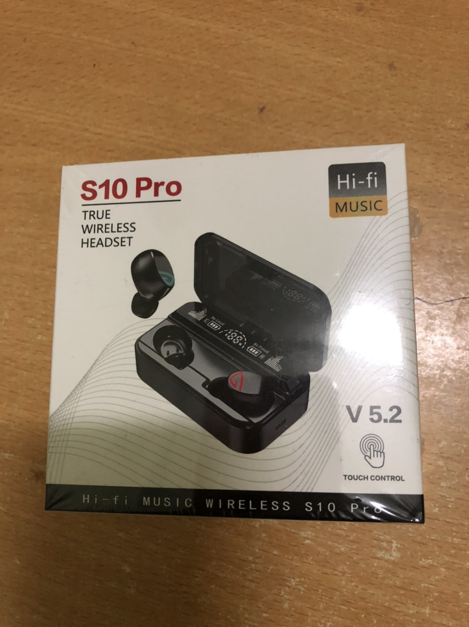 Tai nghe bluetooth S10 Pro V5.2 cao cấp, cảm ứng vân tay, Chống nước tiêu chuẩn IPX7 , nghe nhạc 10h, kiêm sạc dự phòng