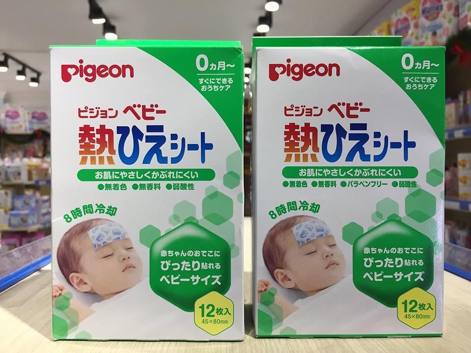 Hộp 12 miếng dán hạ sốt Pigeon