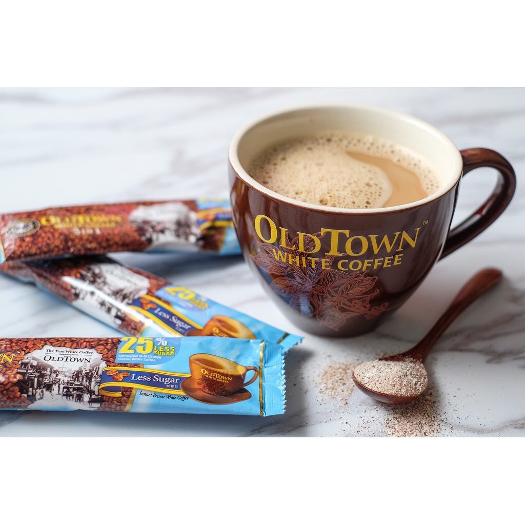[BAO BÌ MỚI] Cà Phê Trắng Hòa Tan 3in1 Oldtown Less Sugar - Ít Đường