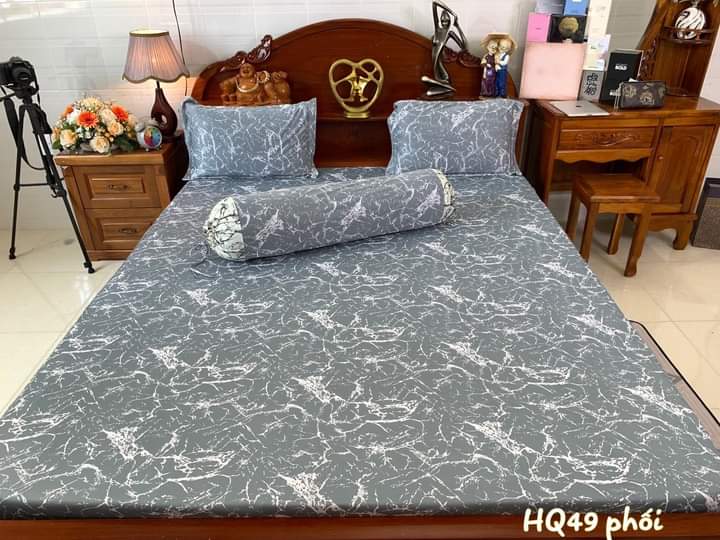 Áo bọc nệm 2 mặt có dây kéo bảo vệ nệm thun lạnh in Hàn Quốc nhiều màu sắc