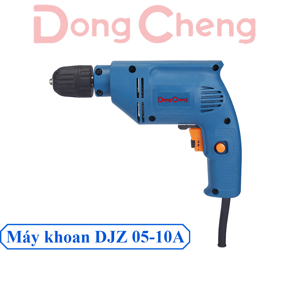 Máy khoan dongcheng djz05-10a công suất 500w có đảo chiều tự động đầu kẹp mũi 10mm không bao gồm mũi khoan – hàng chính hãng