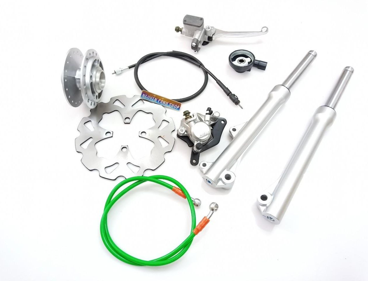 [HCM]Bộ đĩa thắng trước xe wave S110 full 8 món như hình