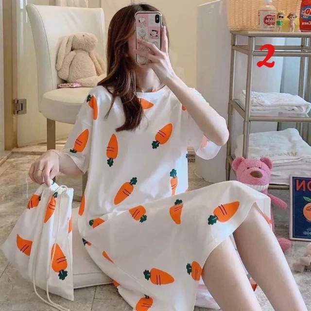 [HCM]Đầm suông váy ngủ mặc nhà siêu cute