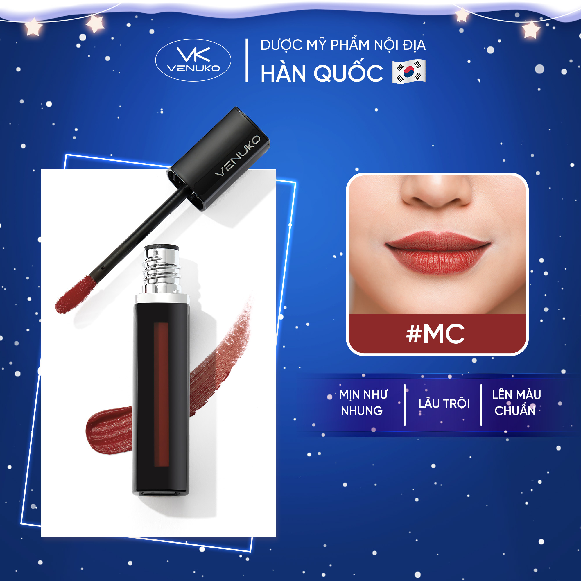 Son Venuko Tint 5ml màu nâu đất - MC