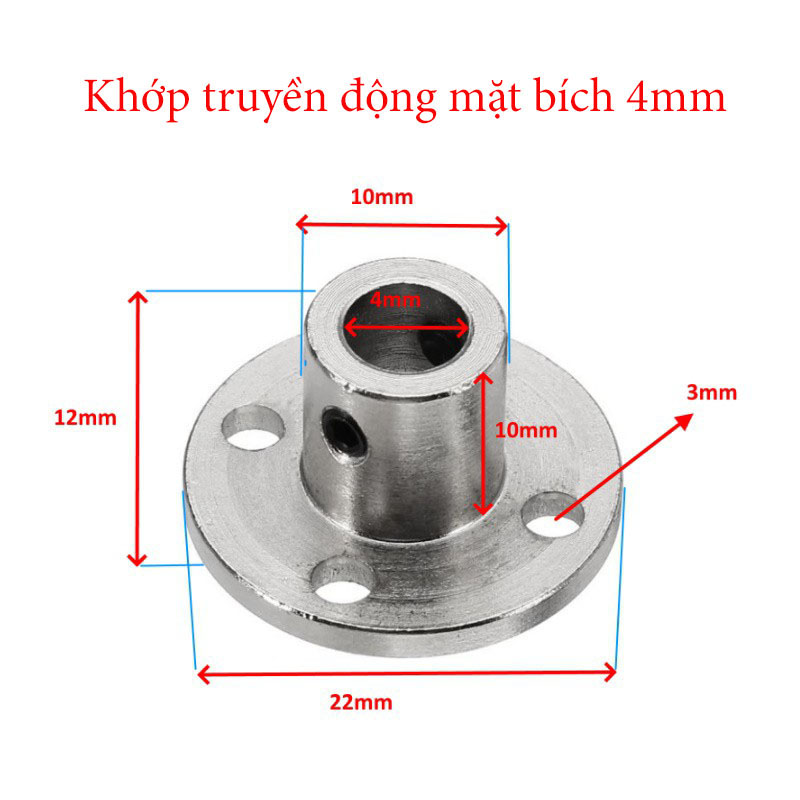 Khớp truyền động mặt bích 4mm