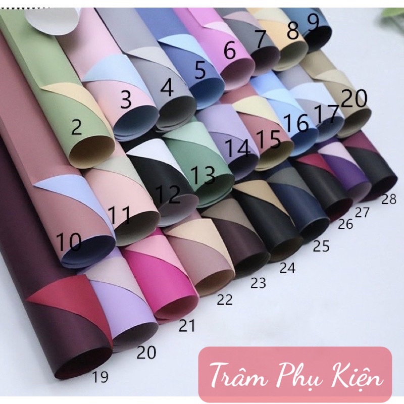 Giấy trơn 2 mặt gói hoa [Tập20tờ]
