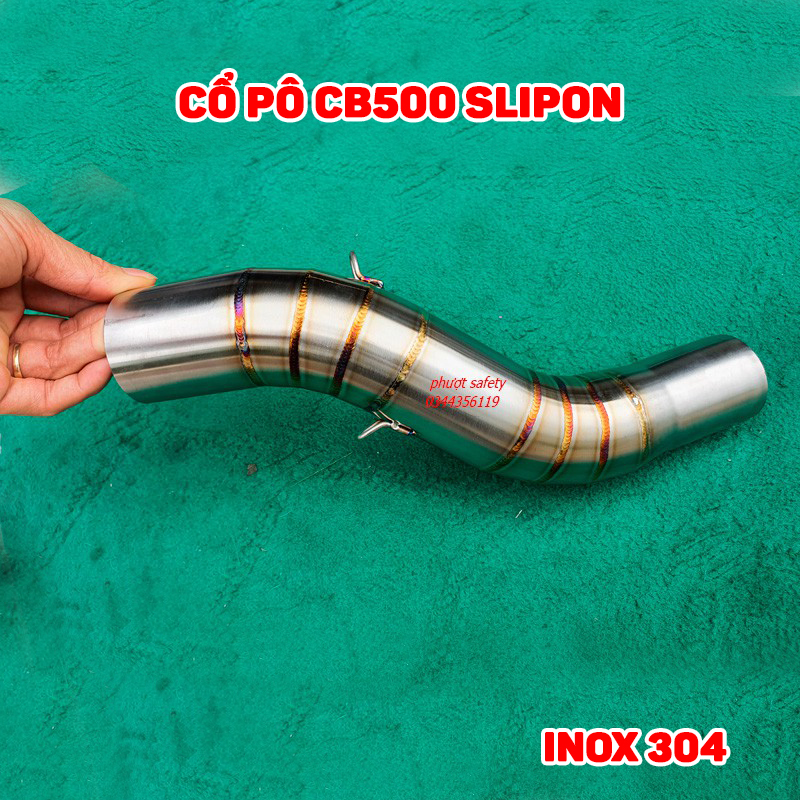 Cổ pô CB500 Slipon inox 304