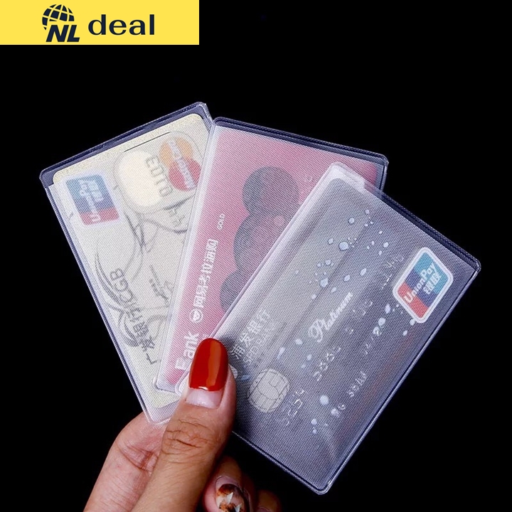 Nldeal Combo Set 3 Túi Bọc CCCD Thẻ ATM Thẻ Sinh Viên Mặt Trên Trong Suốt Mặt Dưới Cán Mờ Chất Liệu Nhựa PVC Dẻo Chống Trầy Xước
