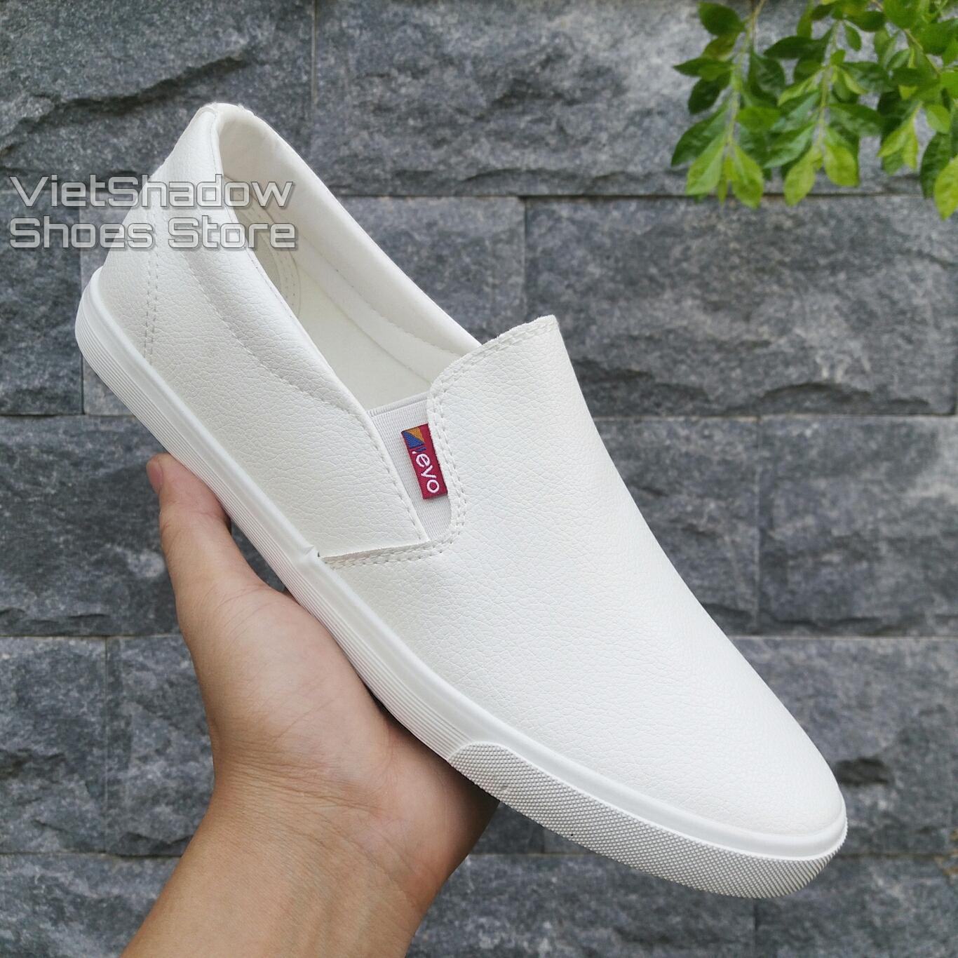 Slip on da nam - Giày lười da nam LEYO - Da PU màu (đen), (trắng) và (xanh) navy - Mã SP A5192