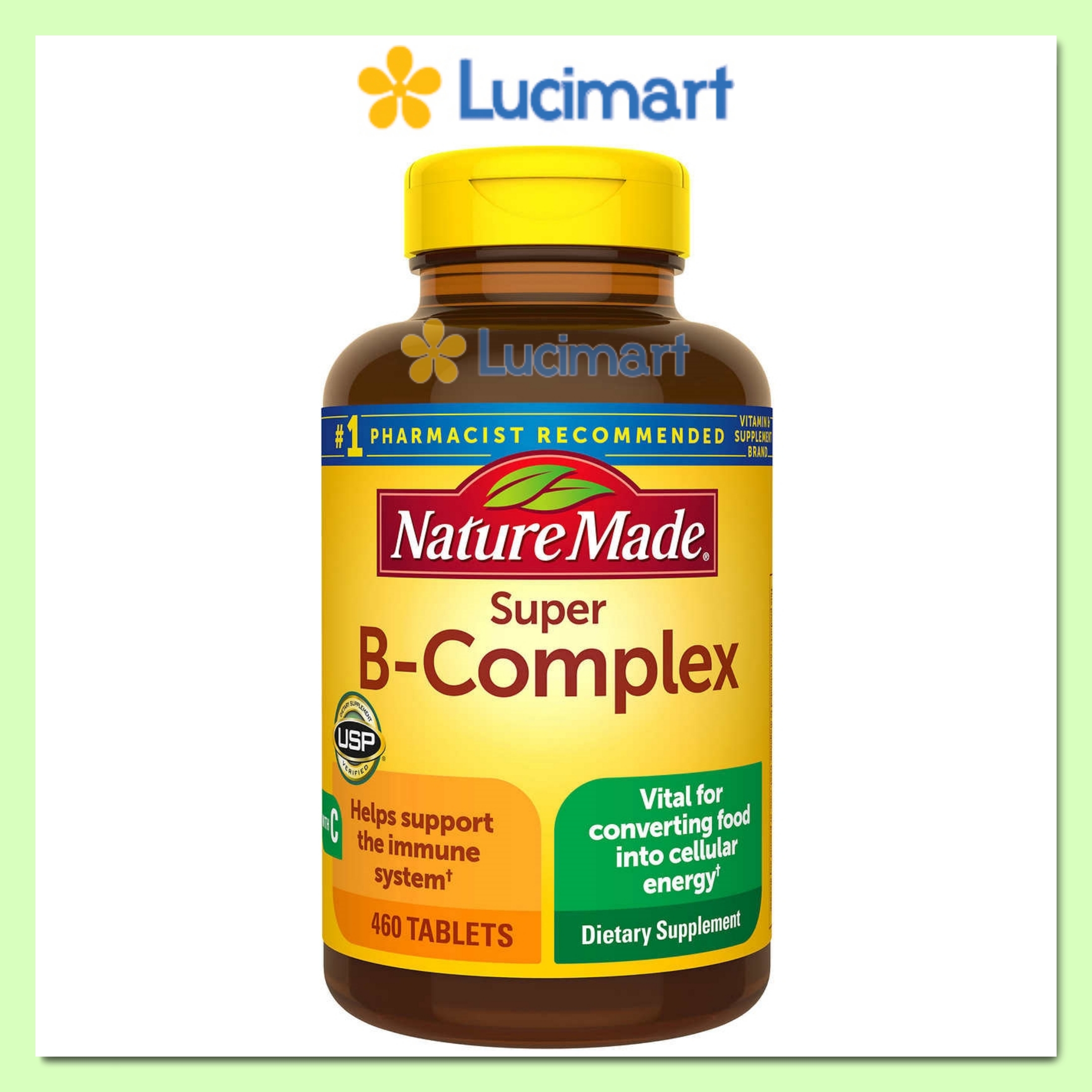 Viên uống Vitamin B Super B-Complex Nature Made [Hàng Mỹ hạn dùng 12-2024]