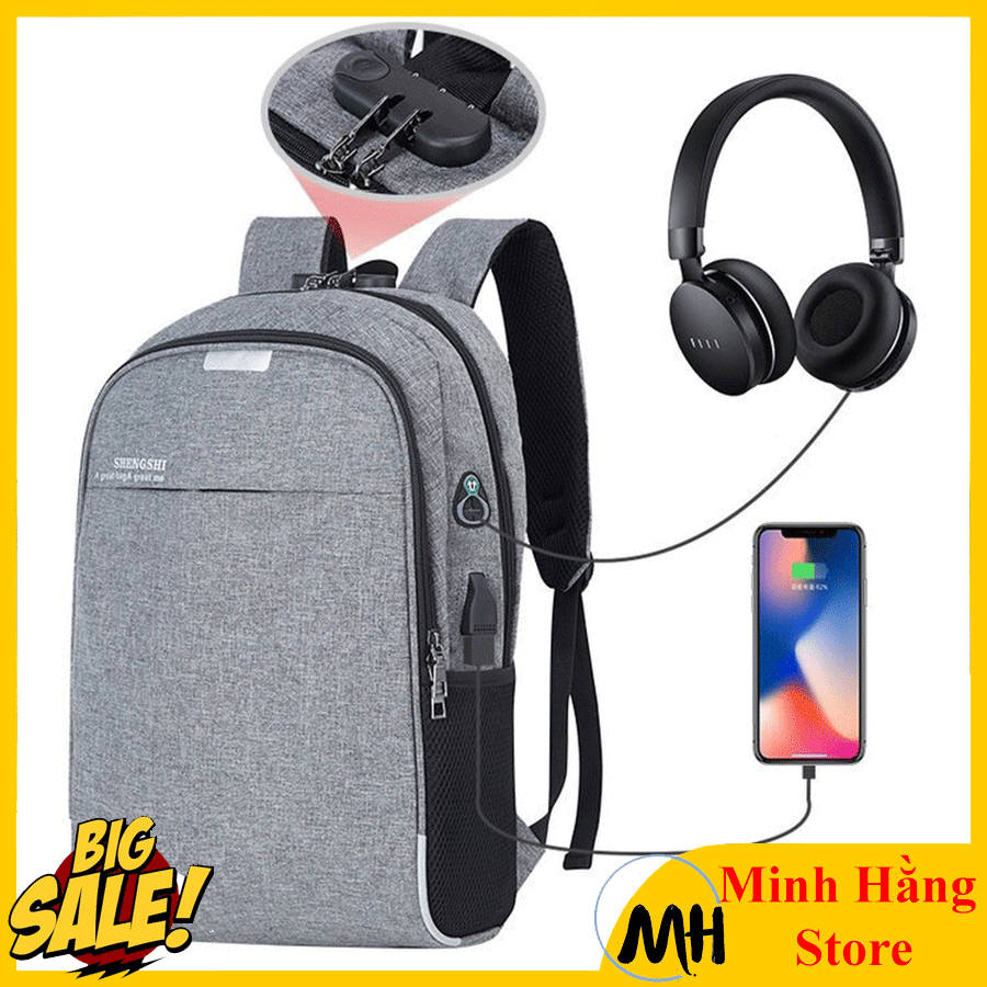 Balo thời trang chống trộm, Balo nam nữ, balo laptop có ngăn đựng 15inch kèm cổng sạc USB, ba lô cao cấp thuộc balo công sở chống trộm, balo chống thấm nước, balo unisex đi học