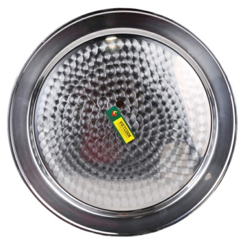 [CHÍNH HÃNG] Mâm tròn inox VIETCOOK đủ size 30/ 32/ 36/ 40/ 44/ 48/ 52/ 56 cm không rỉ