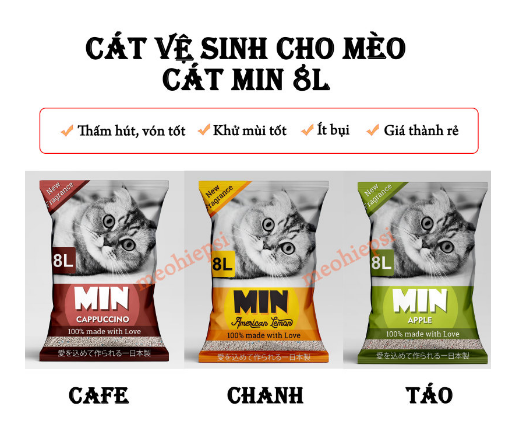 Cát Min 8L - Cát Vệ Sinh Cho Mèo