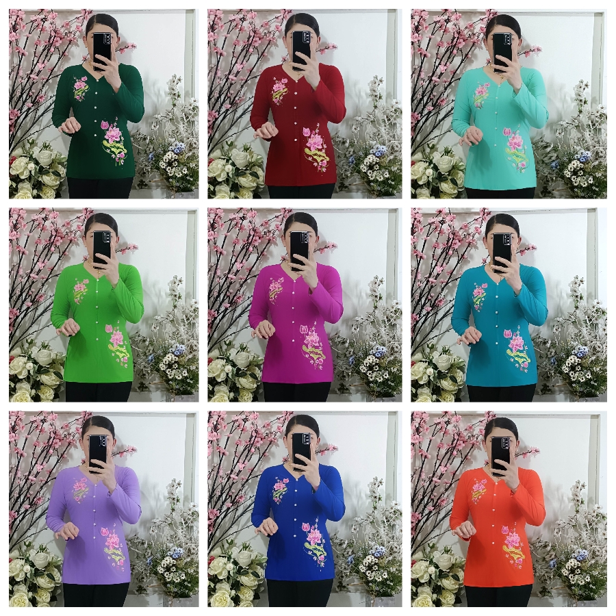 Áo Bà Ba Thêu_2.Sen - Áo Lẻ (Không Quần)