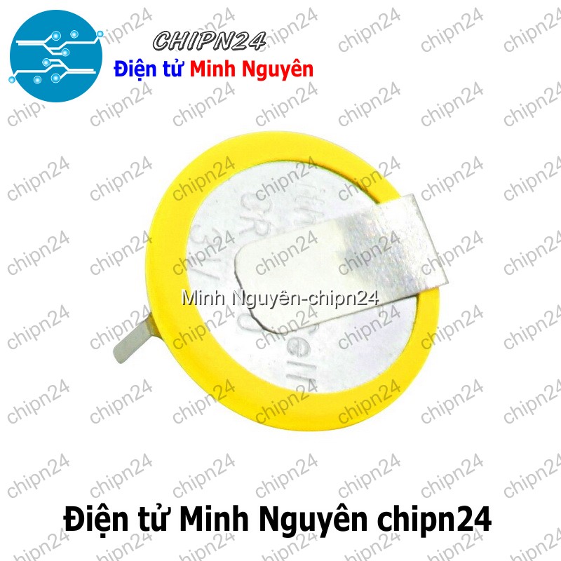 [1 viên] Pin vàng CR1220 Hàn chân Cắm - HH002326