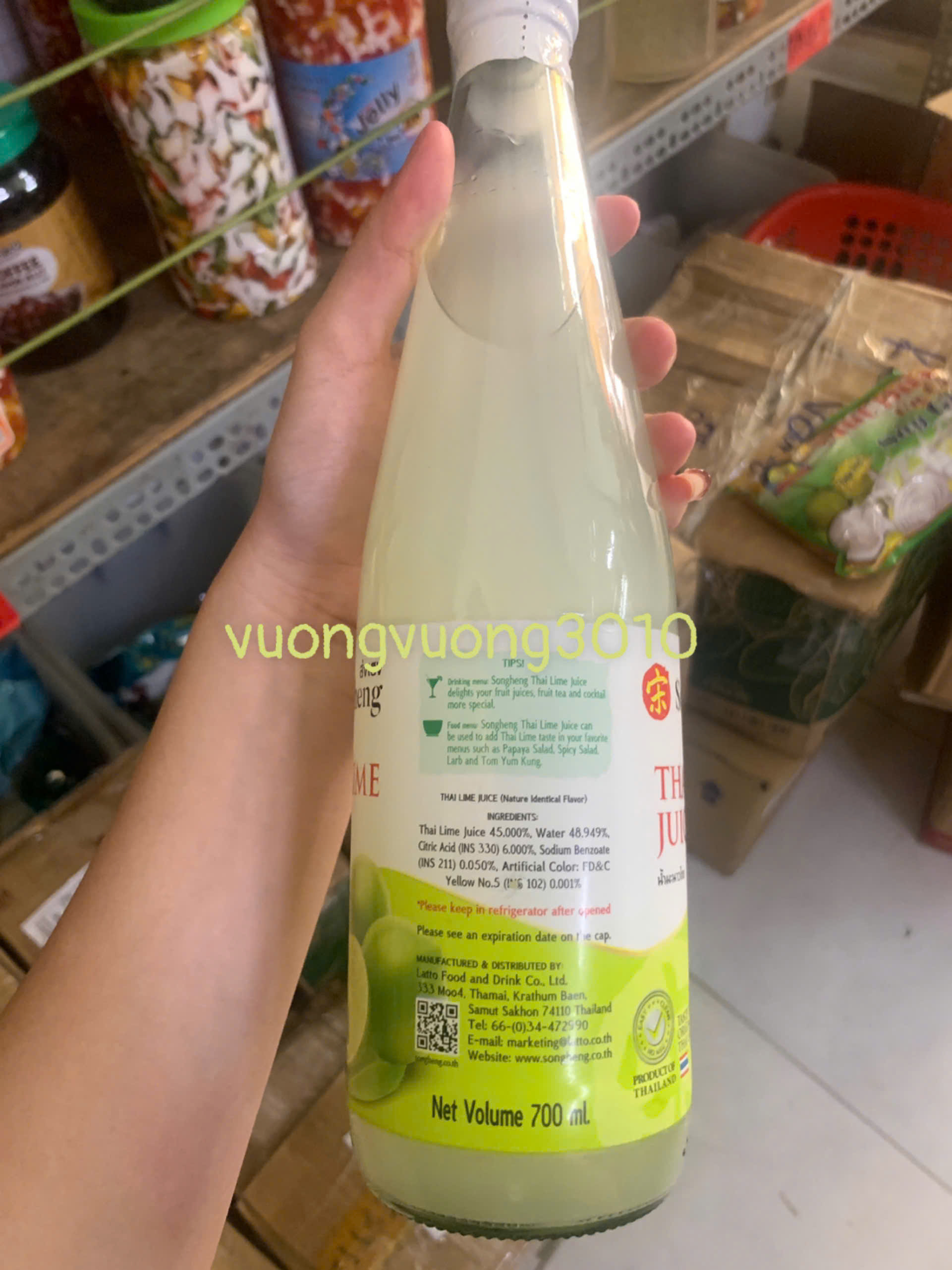 Nước cốt chanh thái SongHeng