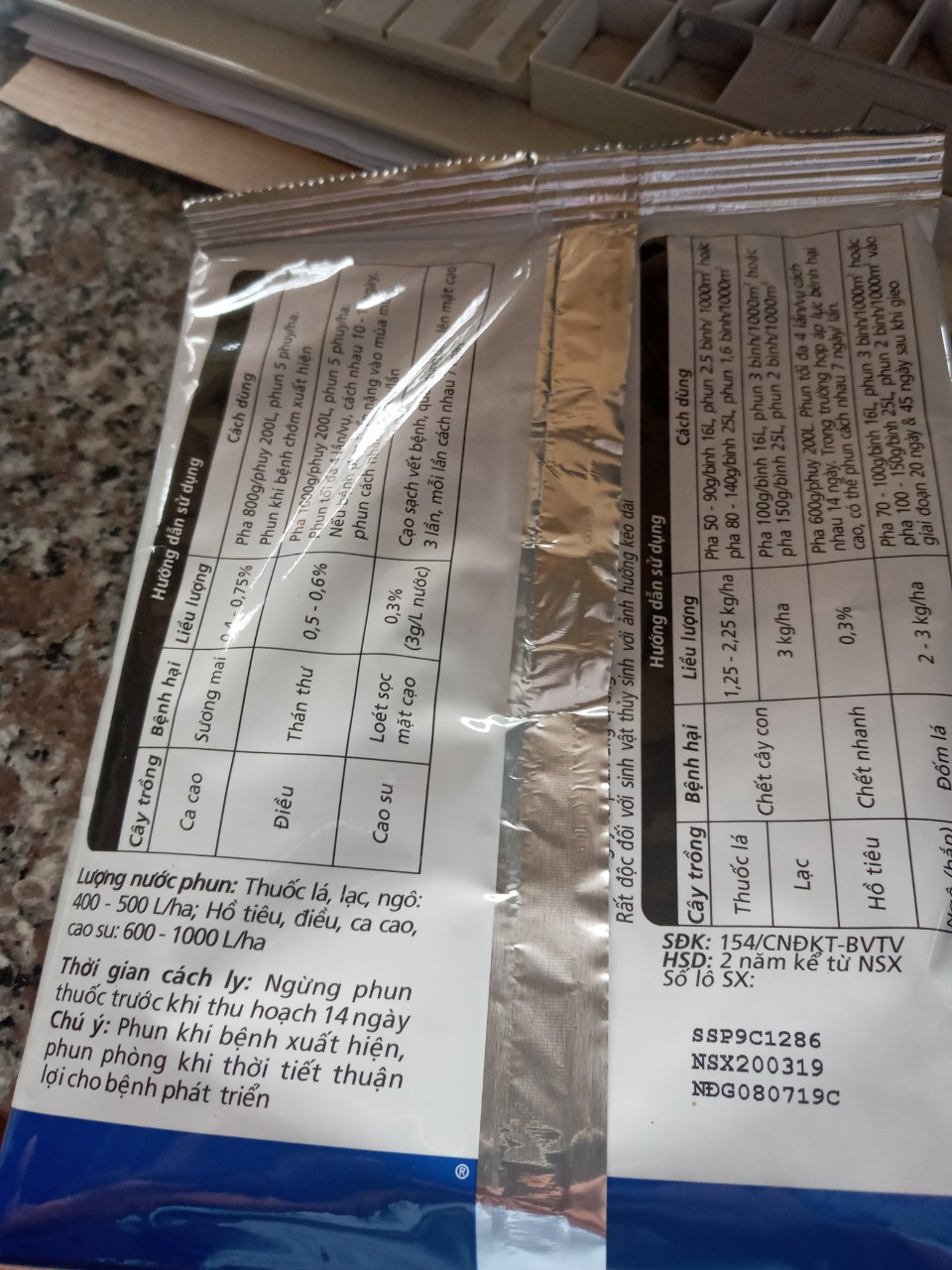 Thuốc trừ bệnh Ridomil Gold 100gr