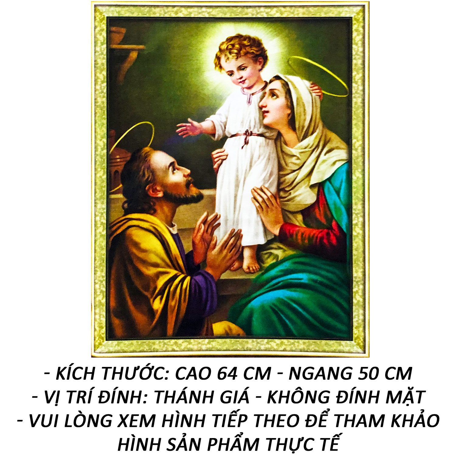 Tranh đính đá giá rẻ - thánh gia 09 - tranh minh hiền