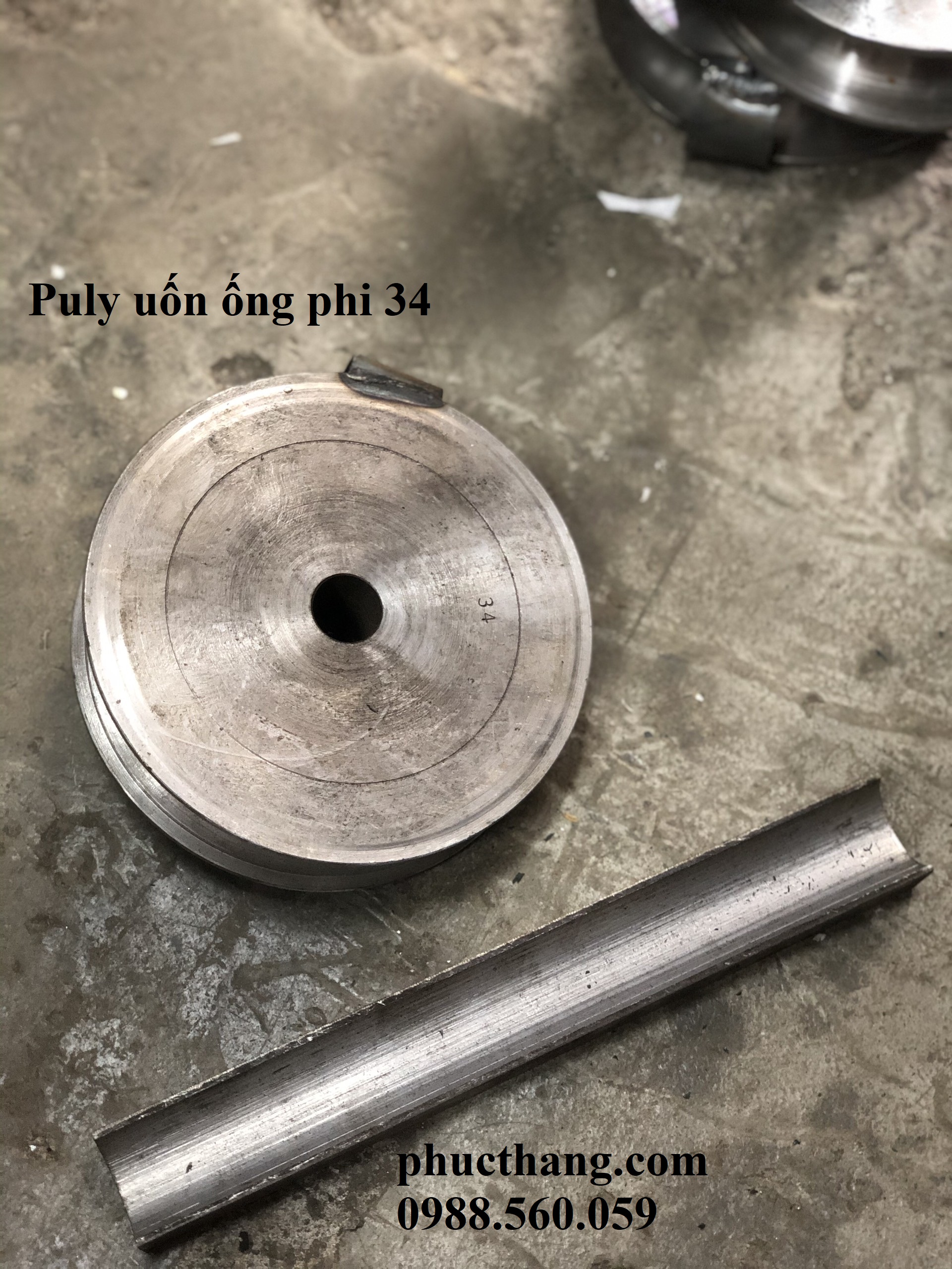 Puly uốn ống phi 34 - Vam uốn ống hộp