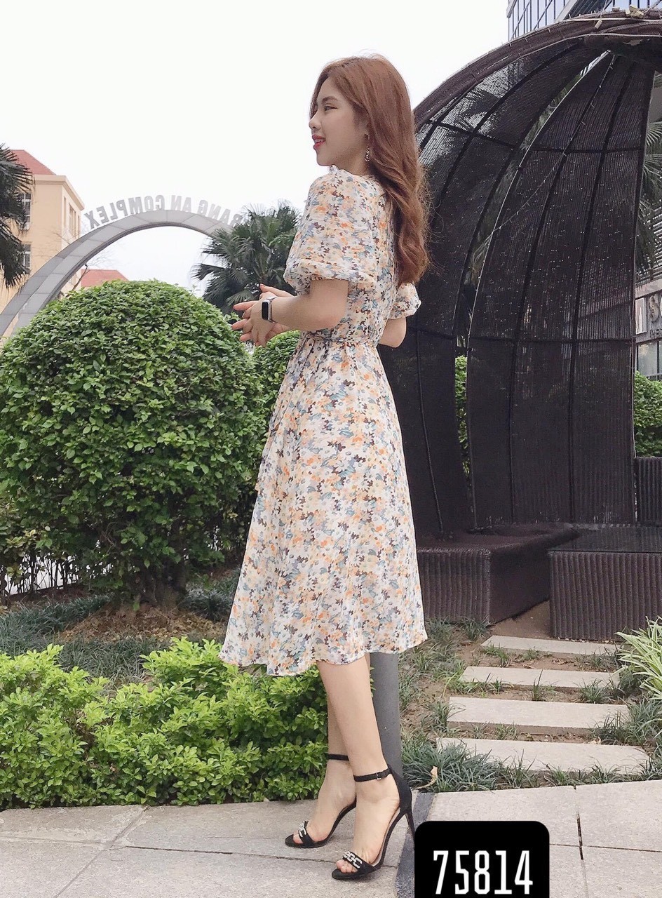 [HCM]Đầm xòe hoa cúc- NH