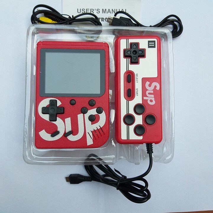 Máy chơi game sup cầm tay 400 trò - tùy chọn kèm tay cầm kèm theo - 400 trò chơi thần thánh, kết nối tivi hỗ trợ cho 2 người chơi, máy chơi game 4 nút, máy chơi game sup 400, thiết kế nhỏ gọn tiện lợi - máy chơi gamer mini