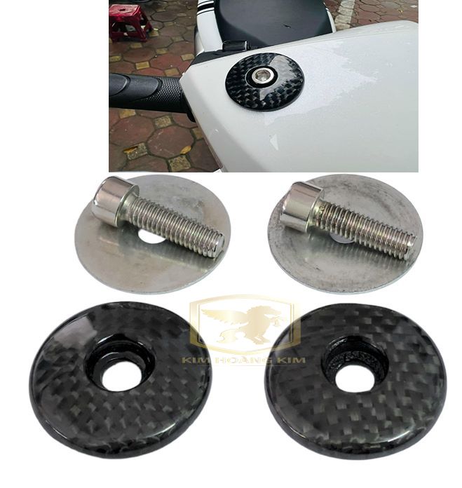 Nắp che chụp chân kính gương carbon fiber xịn 100% cho xe máy sh shmode lead....gắn nhiều loại xe máy