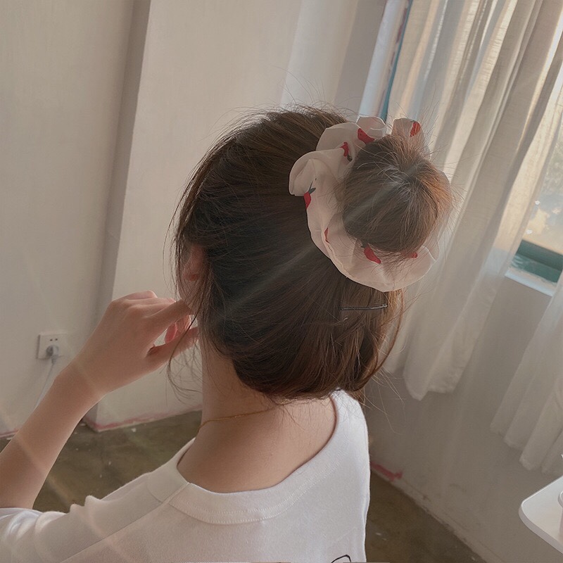 KOREMI Dây Thun Cột Tóc Scrunchies Fruit New Trend Style Hàn Quốc