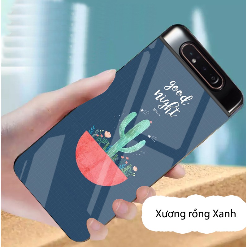 Ốp samsung a80 mặt kính gương bóng