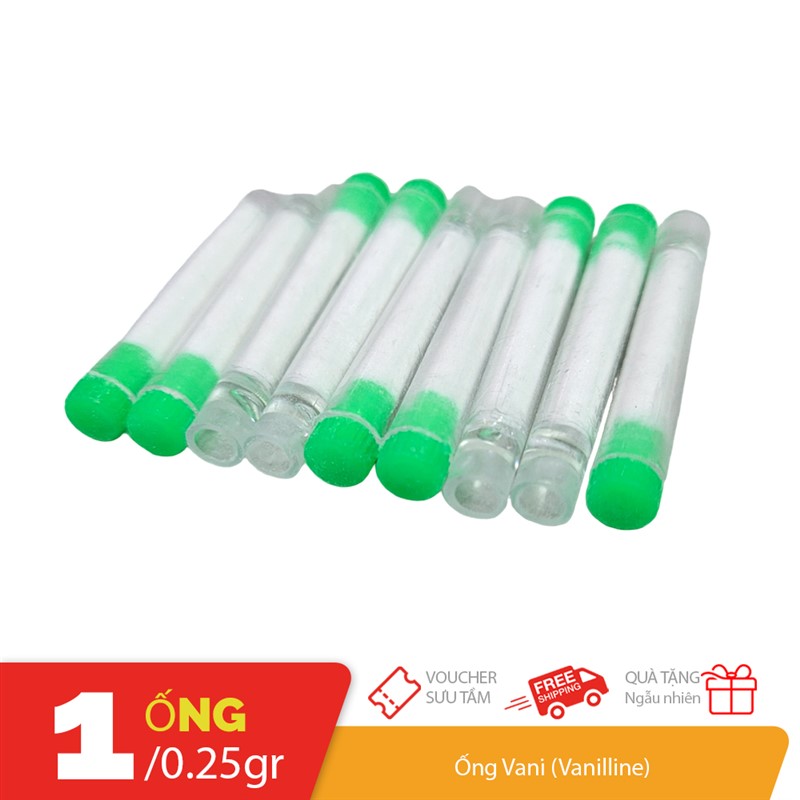 Lẻ 1 ống bột thơm vani vanilline nguyên chất con bướm