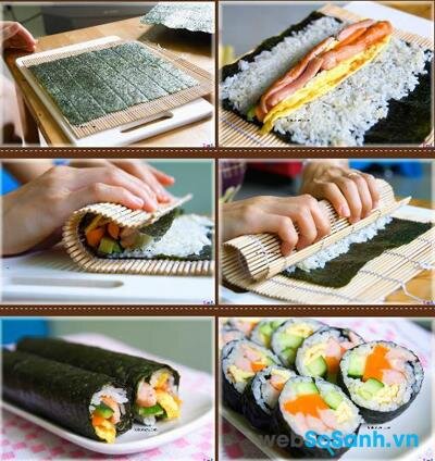 Mành cuốn kimbap