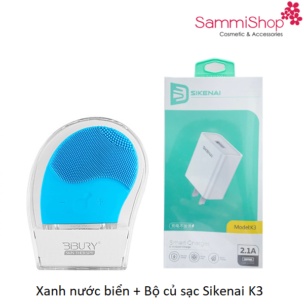 [6-11/12 VOUCHER GIẢM 8%]Máy rửa mặt Bibury kèm bộ củ sạc Sikenai