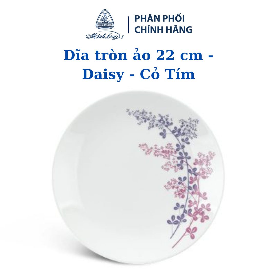 Fork Deep heart 23 cm-Daisy-grass purple-ceramics high-end intelligent long