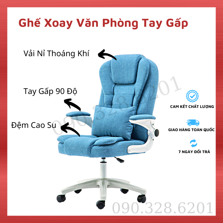 Office chair, 90-degree folding arm, high-grade cheap student swivel chair