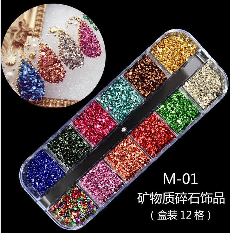 phụ kiện trang trí móng mix sỏi charm ngọc...