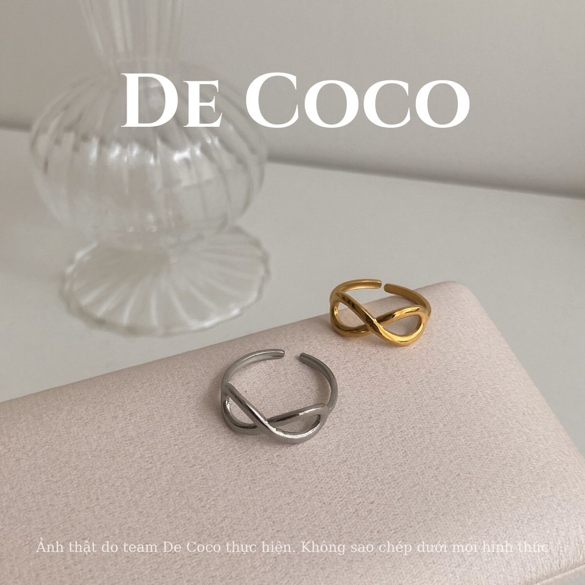 [KHÔNG ĐEN GỈ] Nhẫn nữ Infinity De Coco