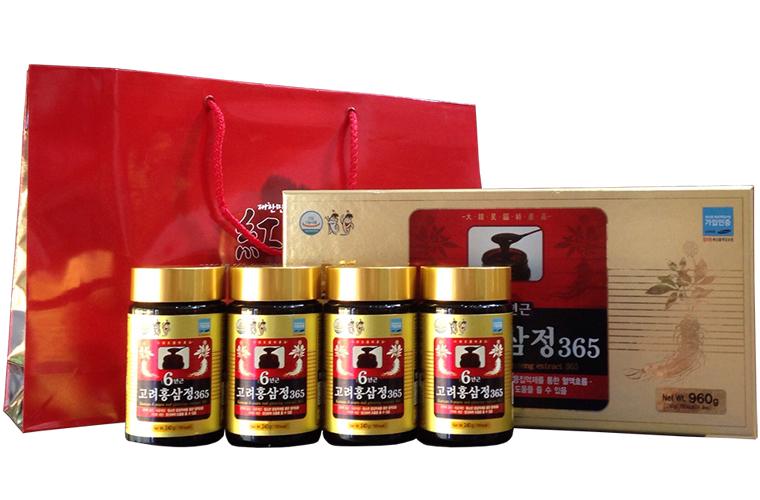 [HCM]Cao hồng sâm 365 Hàn Quốc Hộp 4 lọ