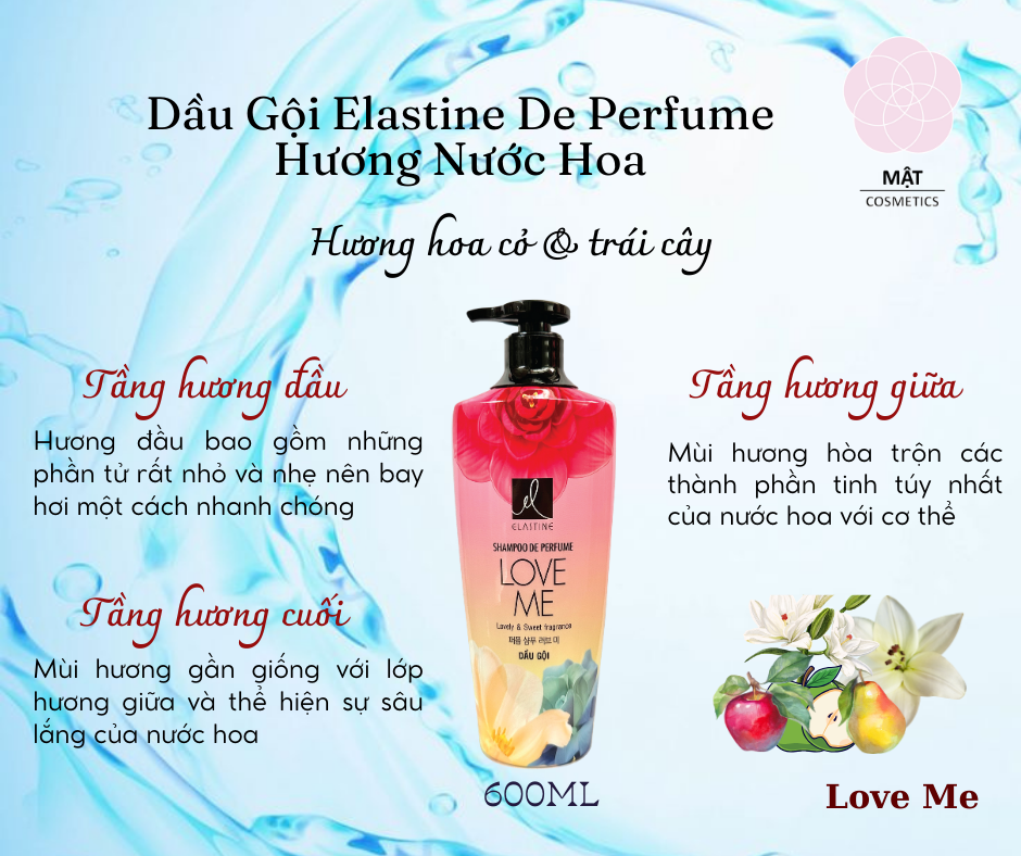 Dầu gội nước hoa Elastine Love Me 600ml