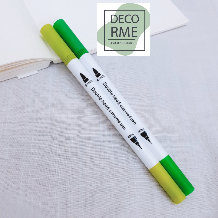 Bút dual brush pen fineliner, bút calligraphy - Lẻ 1 bút - Phụ kiện vpp DecorMe