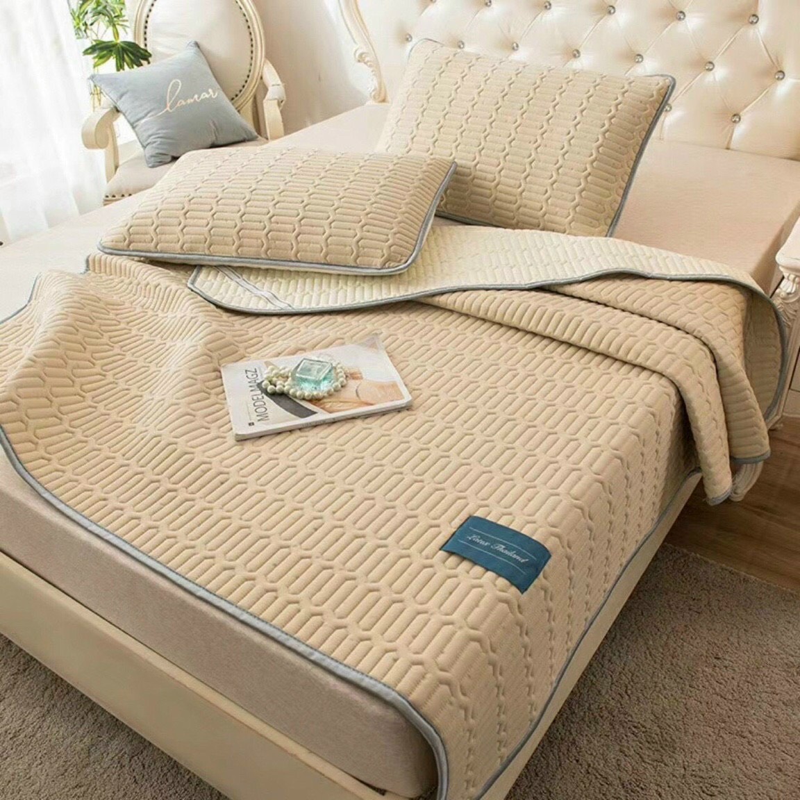 Gửi Mẫu Ngẫu Nhiên - Chiếu Điều Hoà Cao Su Non TCLT Màu Trơn Mát Mềm Mịn By. C.A Decor Store