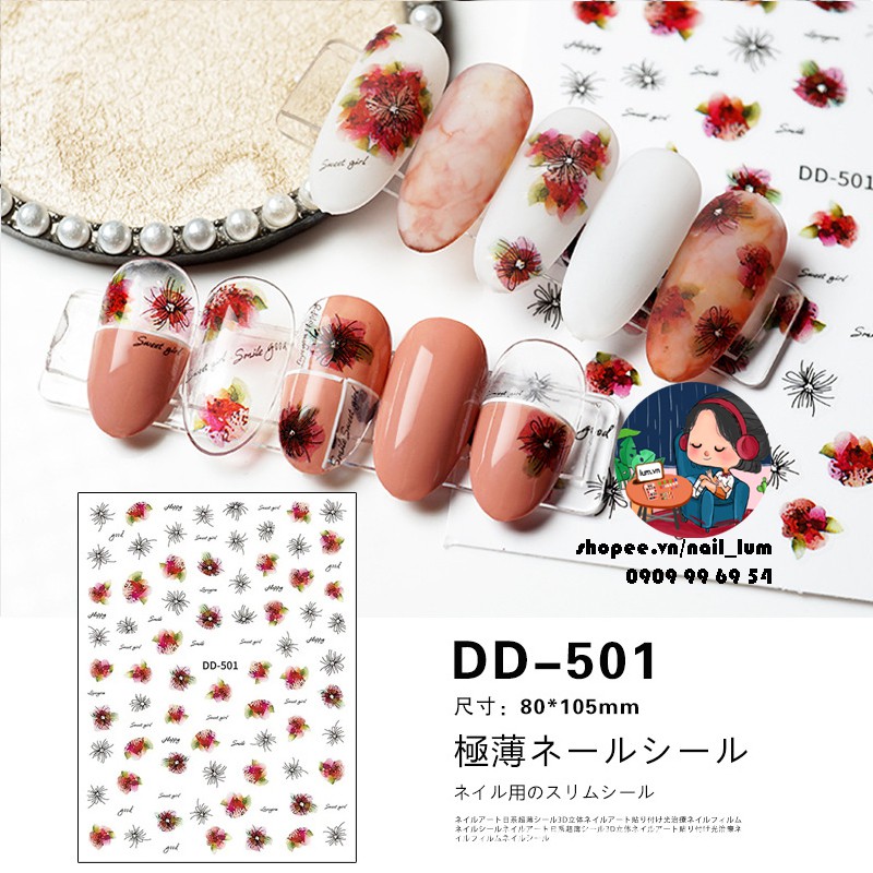 [HCM][Video Thực Tế] Nail Sticker Dán Móng Tay - Bộ Sưu Tập Cánh Hoa
