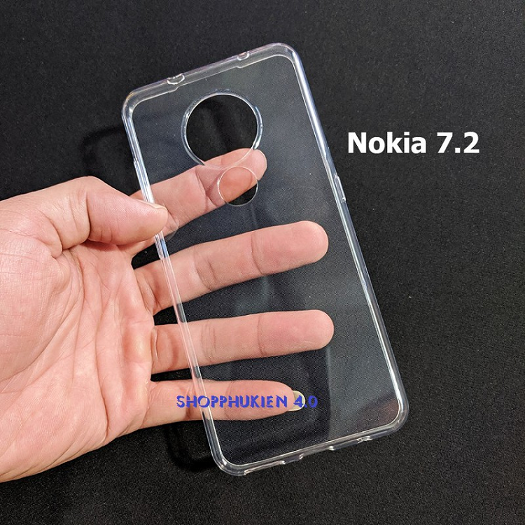 Ốp lưng Silicon TPU mềm trong suốt dành cho Nokia 7.2