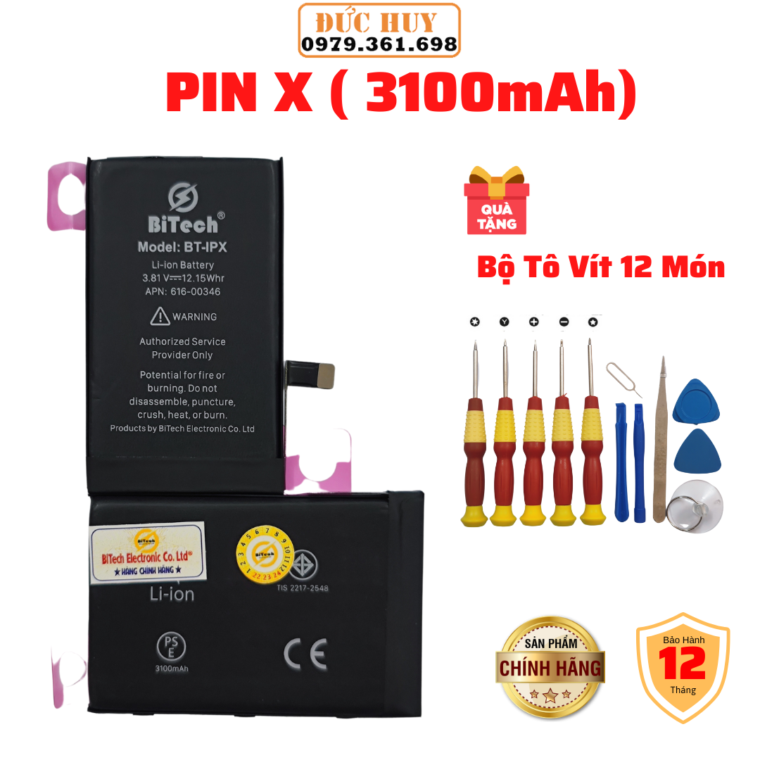 Pin  IPX Dung Lượng Cao BiTech BT-IPX ( For IPX - 3100 mAh )