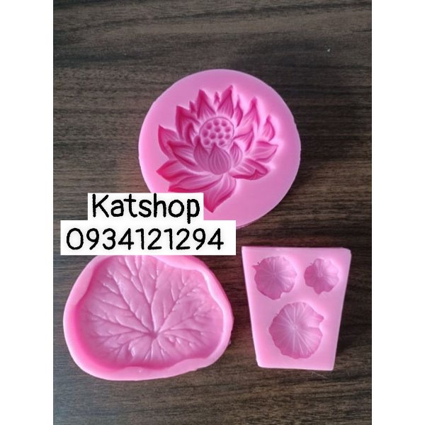 Khuôn silicon hoa sen, lá sen trang trí xôi hoa đậu