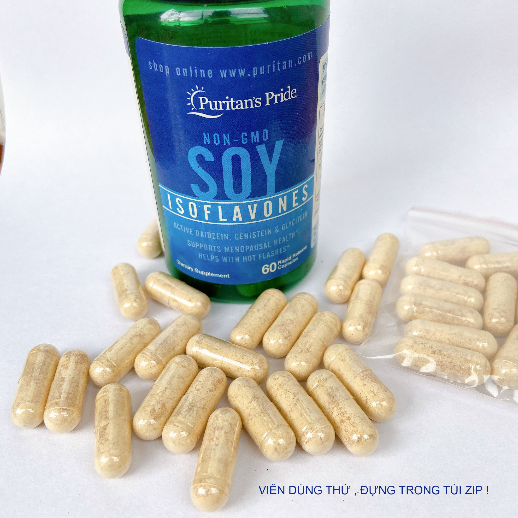 Viên mầm đậu nành Non-GMO Soy Isoflavones, 10 viên