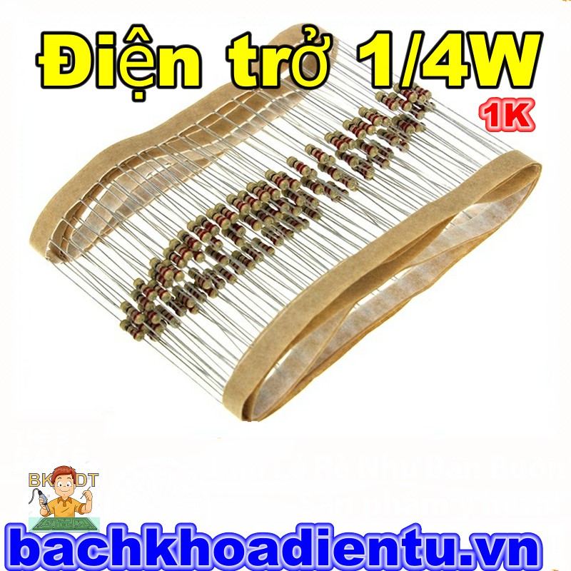 Điện trở 1K 1/4W túi 100c